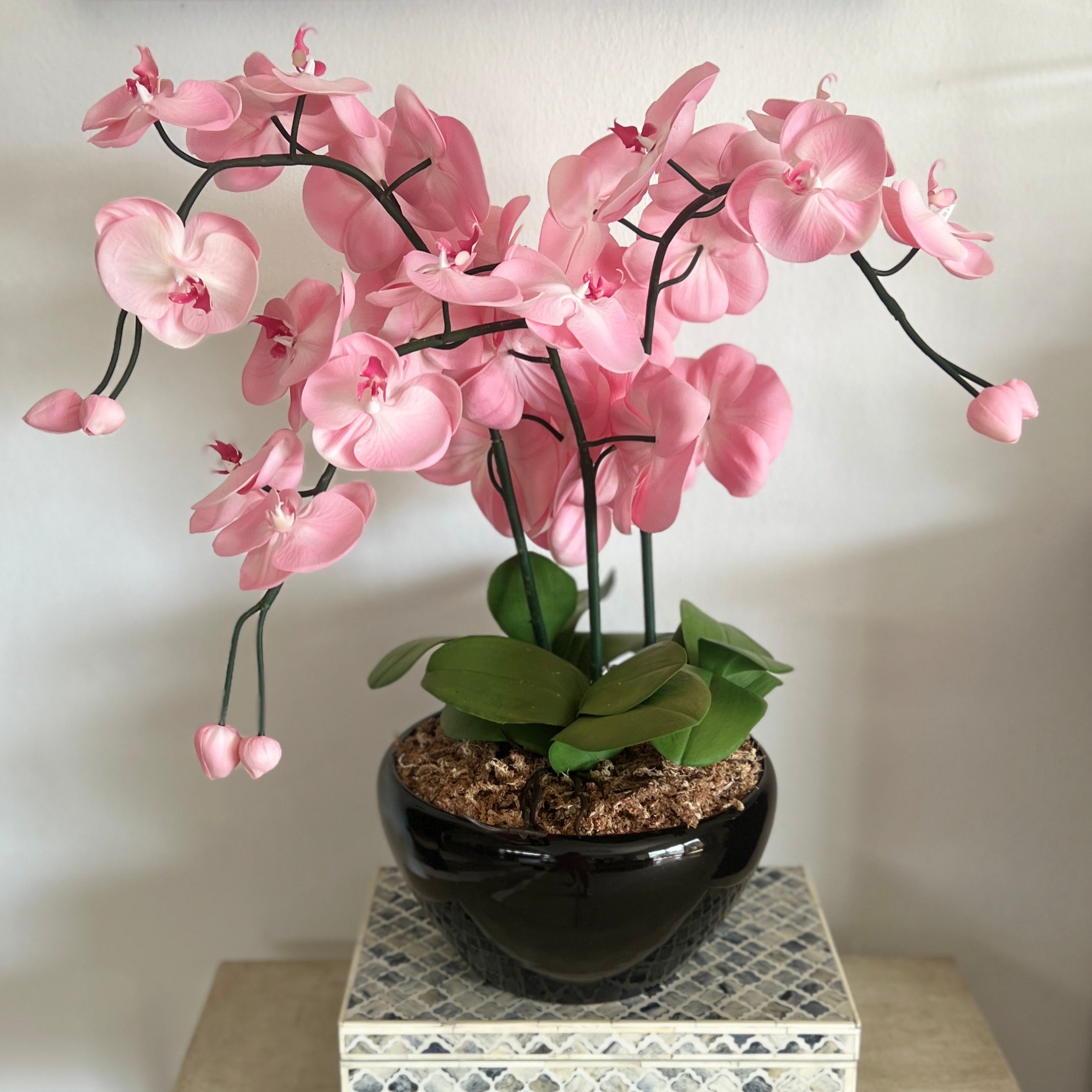 Light Pink Orchid - 3 stem arrangement – Silk Flowers Singapore