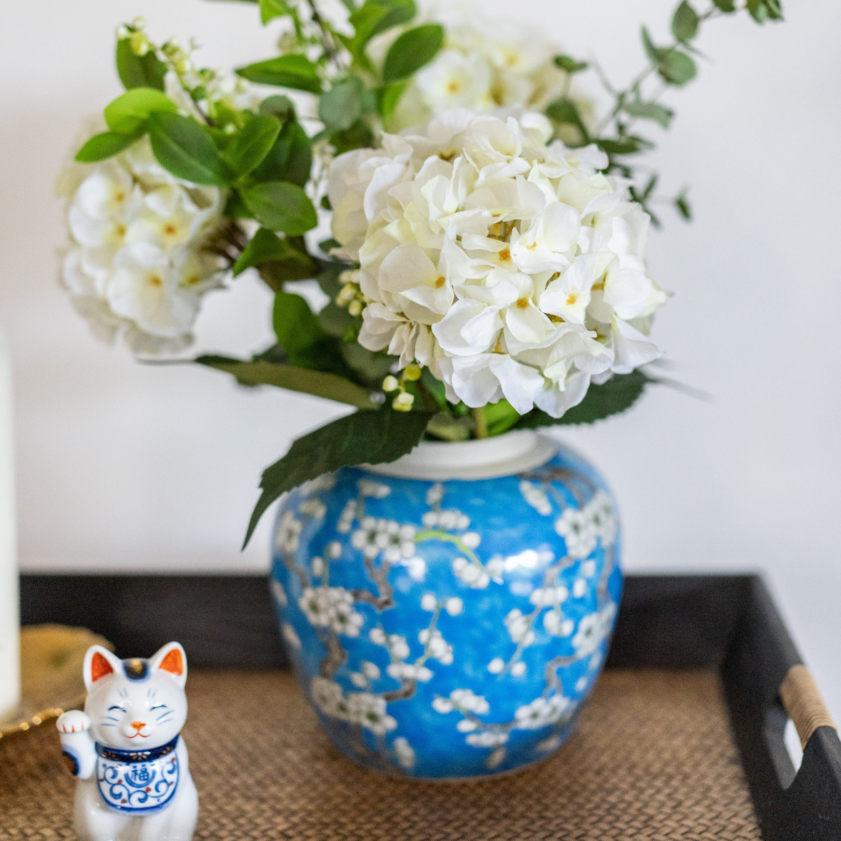 White artificial flowers