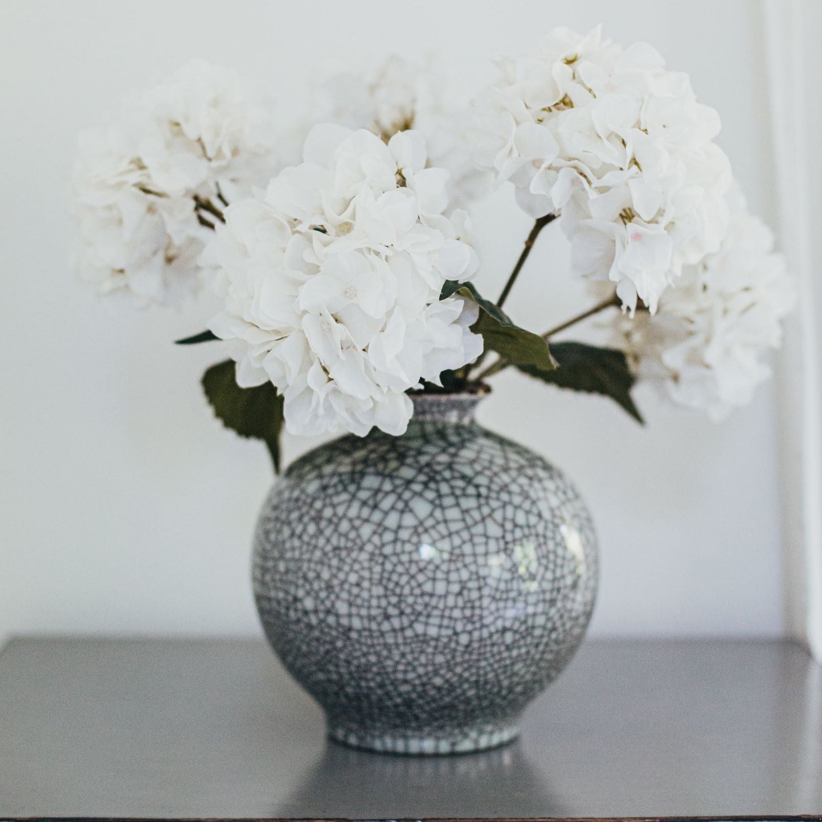 faux hydrangeas