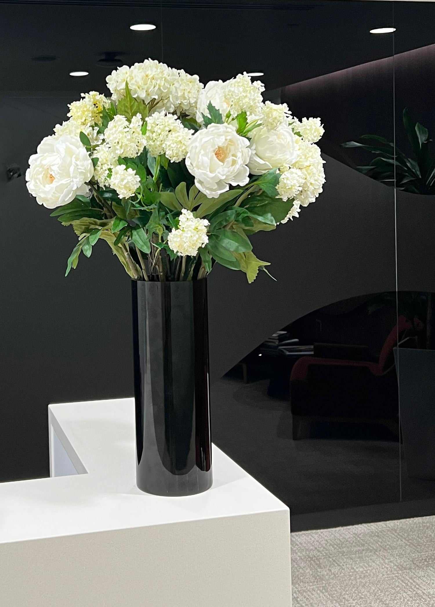 Artificial flowers for offices and reception areas