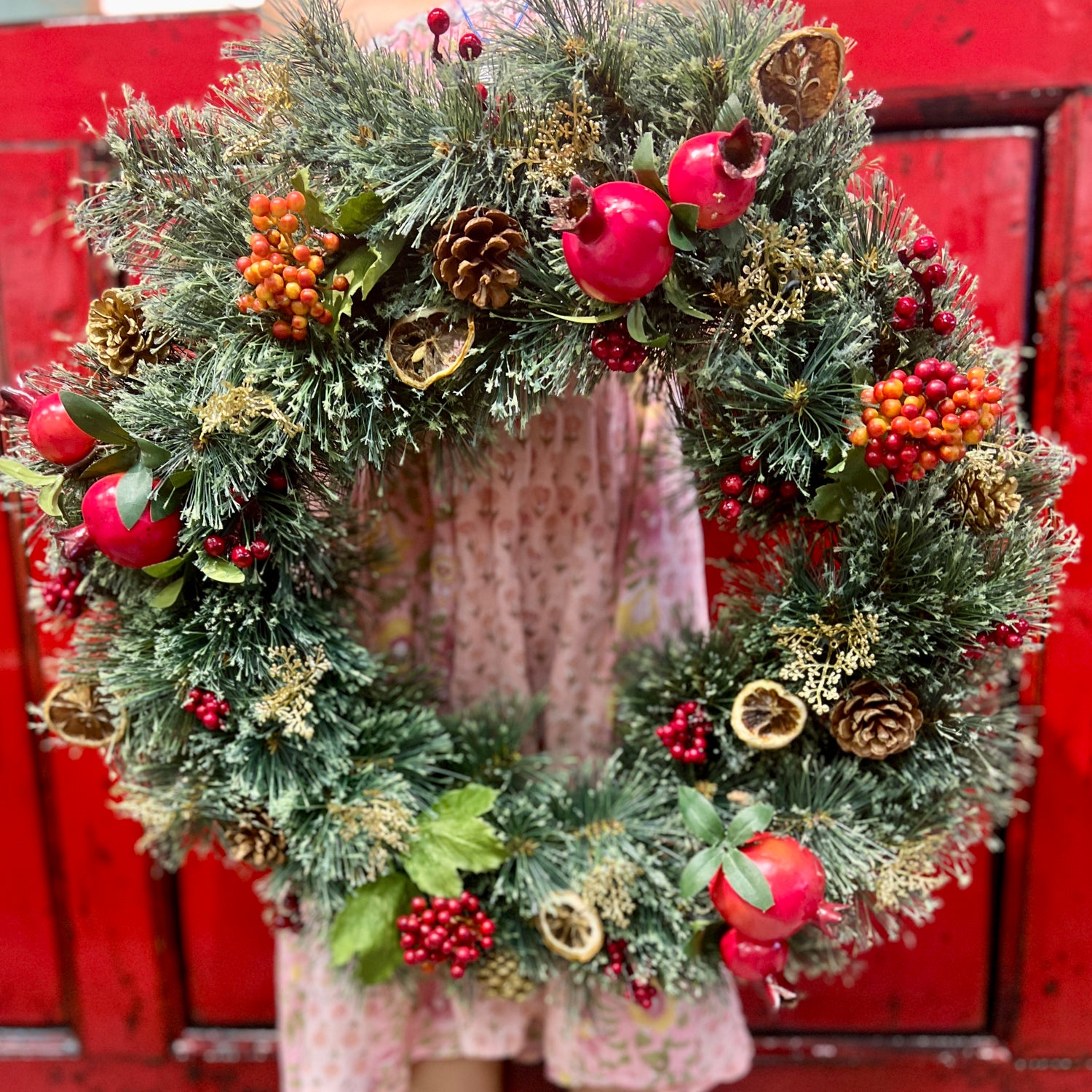 Away in a manger artificial wreath
