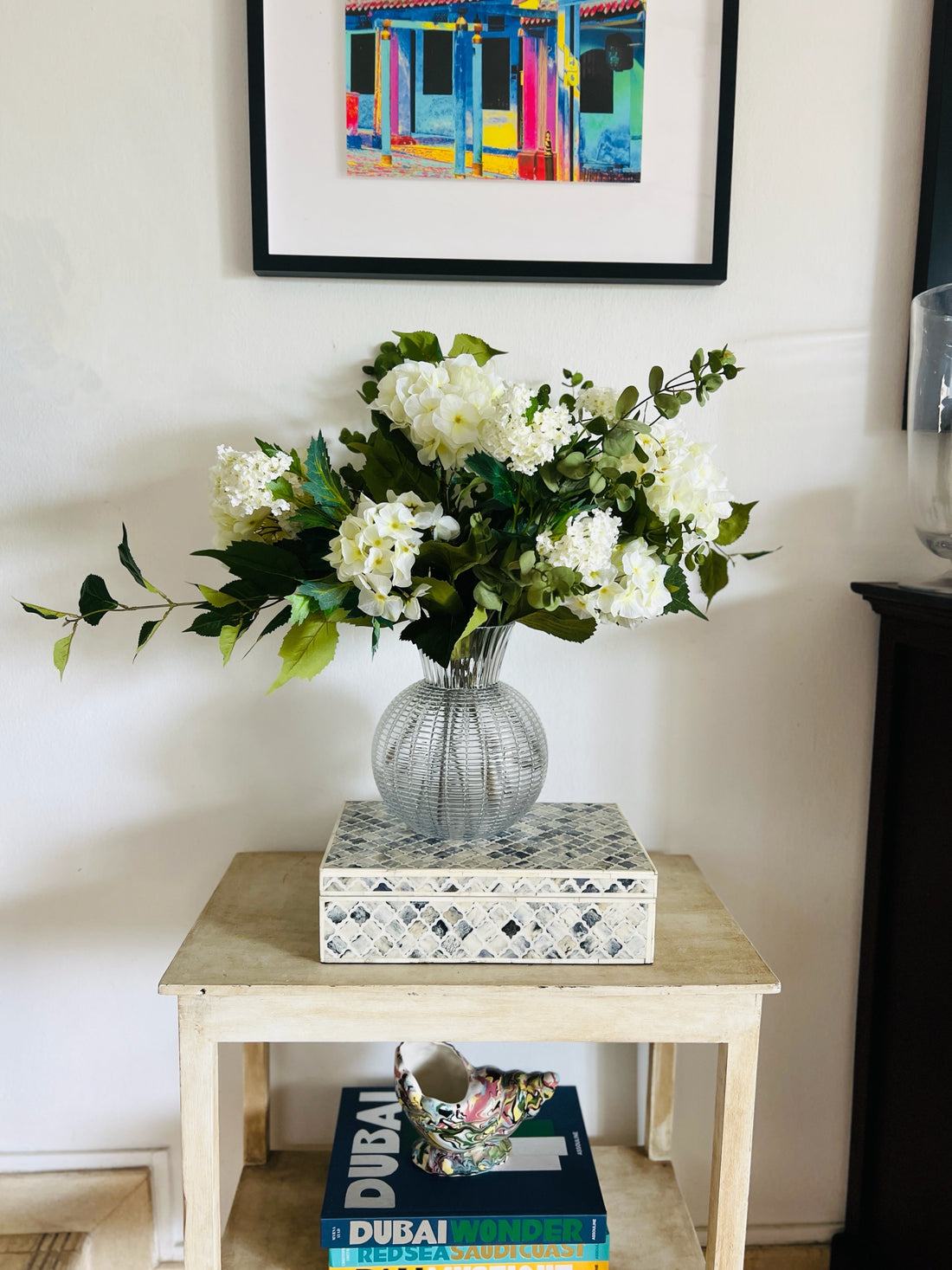 Double headed hydrangea - cream