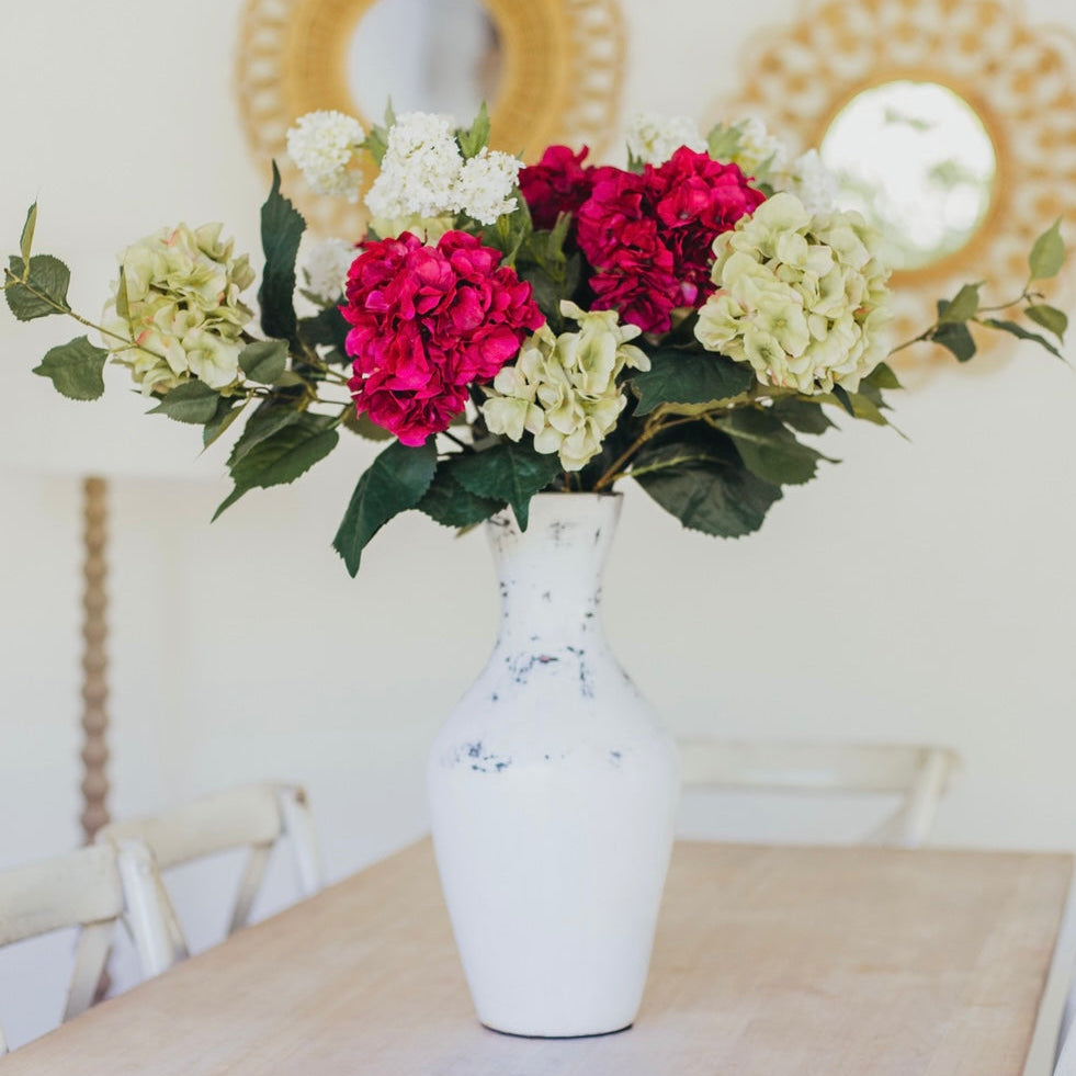 Burgundy hydrangeas 