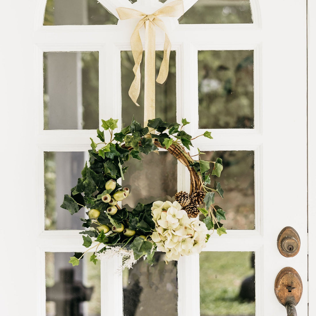 Wooden and ivy wreath