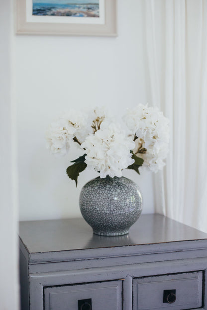 faux hydrangeas