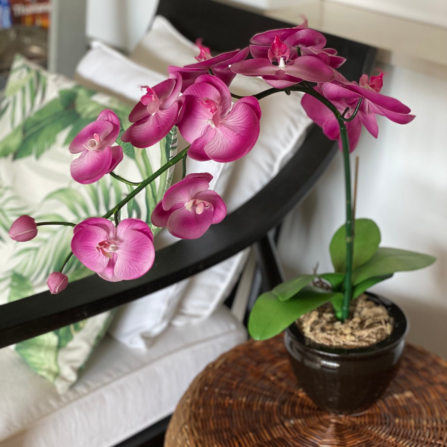 Purple Orchid - Single stem arrangement – Silk Flowers Singapore